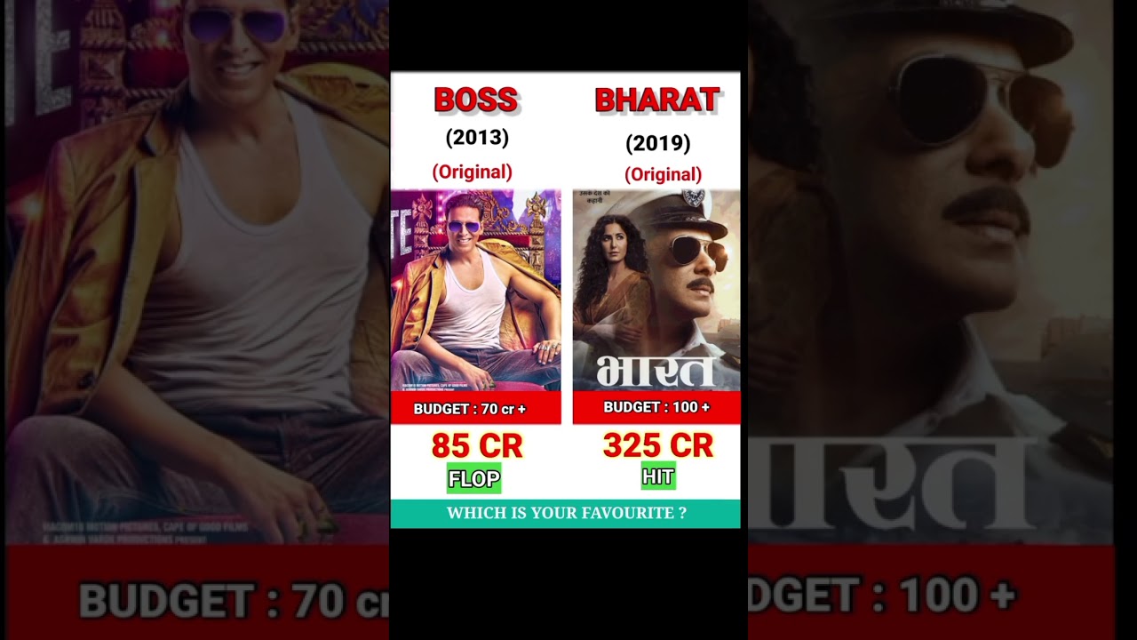 Boss 🆚 Bharat movie comparison || Box Office || collection 