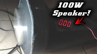 100 WATTS DIY XTREME Speaker  BASS + Voltage TEST!