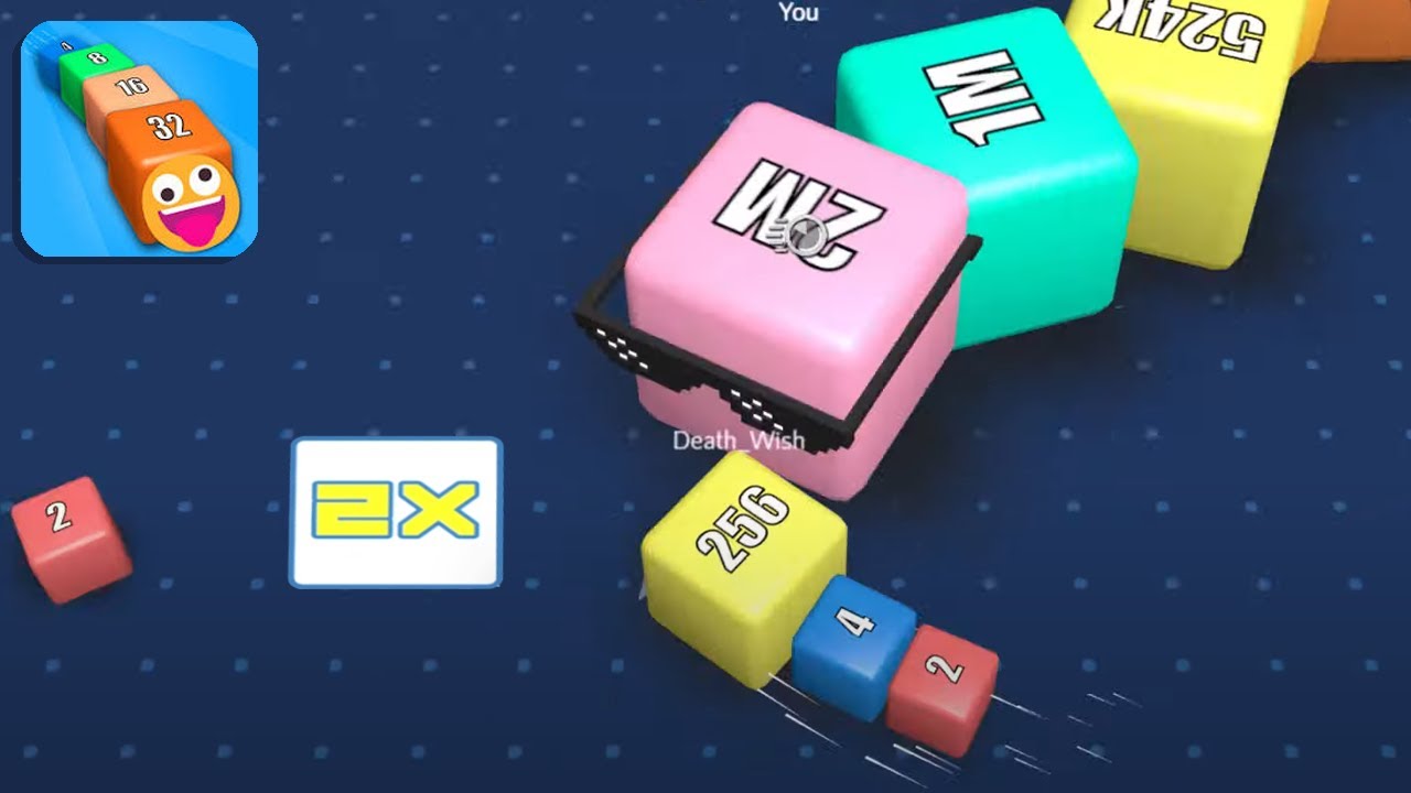 Cubes 2048 io 2 Million Score 🧊 3D Merge Numbers Puzzle 🐍 Gameplay ...
