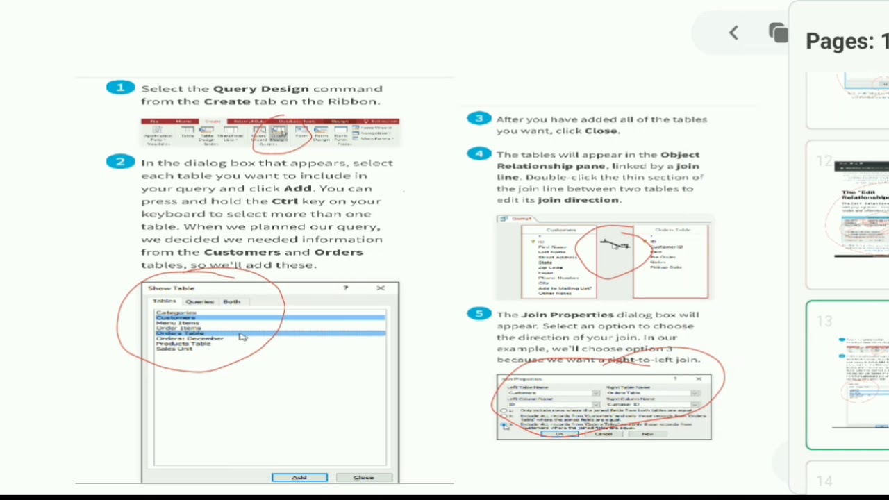 Creating query using query design command - YouTube