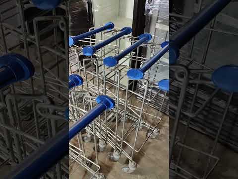 Купівельний візок бу, торговий візок для супермаркету бу, візок для магазину бу, видео 1