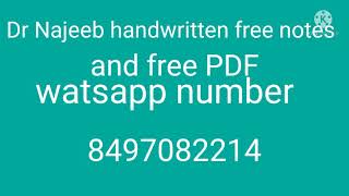 Dr Najeeb handwritten free notes