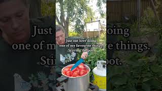 Enjoying one of my favourite things. Just a Play on words. I enjoy my big stock pot!