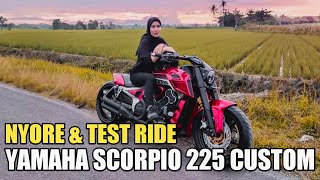 Test Ride Amburadul.. prosses sederhana modifikasi YAMAHA SCORPIO 225 Konsep Vrood