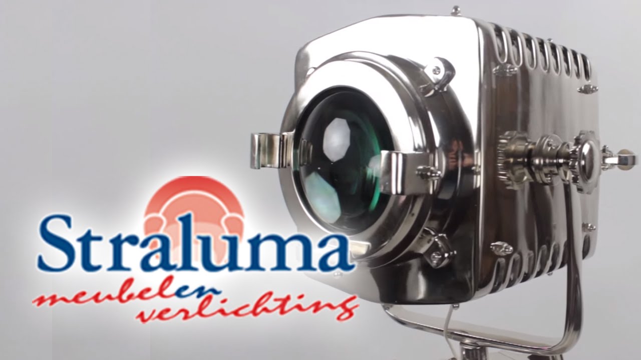 Super industriele driepoot William | Staande lamp zilver | 12210233 | Straluma verlichting