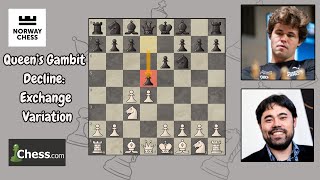 Queen's Gambit Decline | Hikaru Nakamura vs. Magnus Carlsen | Norway Chess 2024 #chess #chesstactics