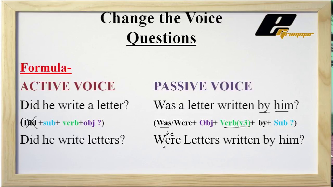 Change the Voice Simple Past In English