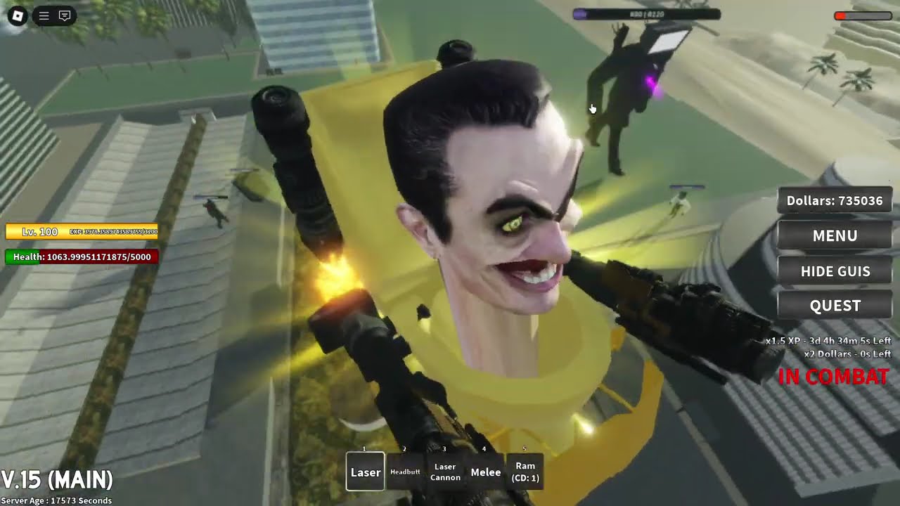 Golden G-Man vs Hacking Titan Tv Bathtub Universe