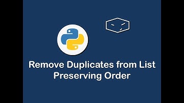remove duplicates from list preserving order in python 😀