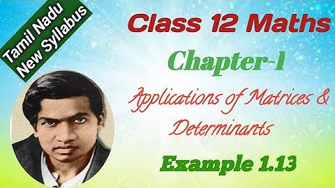 Class 12 Maths|Example 1.13|Chapter 1|Applications of Matrices & Determinants