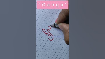 How to write Mesmerizing Ganga Name Calligraphy Masterpieces You Need to See! 💫🖋️ #Calligraphy"