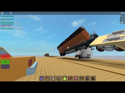 Roblox Train Crashes On Sandbox Tester Youtube - destroy the bridge crash trains roblox