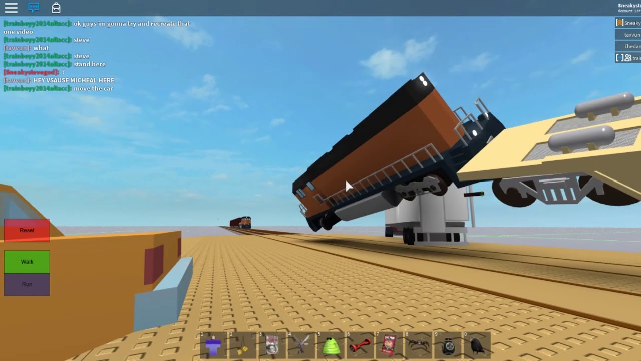 Roblox Train Crashes On Sandbox Tester - crash roblox train