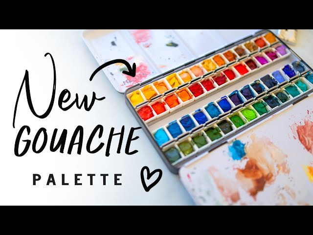 Set up my GOUACHE palette with me (Perfect for both beginners and