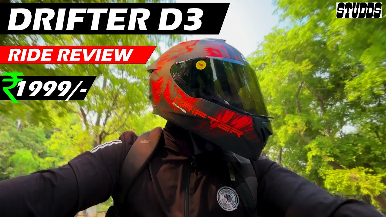 Ride Review Studds Viral Helmet Drifter D3😍 Best Under 2k?Better Than Steelbird SBA20 7 wing & Vega?