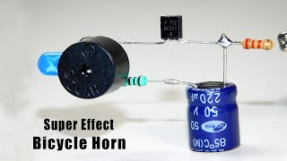 Super Effect LED Buzzer Circuit For Bicycle | Horn