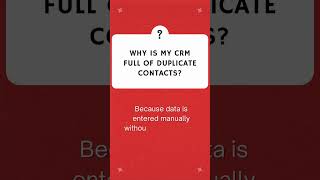 Duplicate contacts in CRM #automate #crm #crmstrategy #customerexperience #customerloyalty