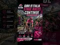 Cycling* Giro d’Italia Stage races continue