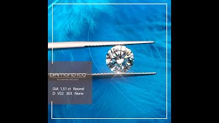 **SOLD**(190521A) GIA 1.51ct Round D VS2 3EX None