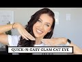 QUICK AND EASY CAT EYE MAKE UP TUTORIAL | Easy Glam Make Up | Super Model Inspired Make Up