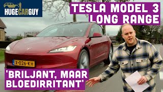 Vernieuwde TESLA Model 3 Long Range is VEEL beter, maar... geef me STENGELS! | HUGE Car Guy Review
