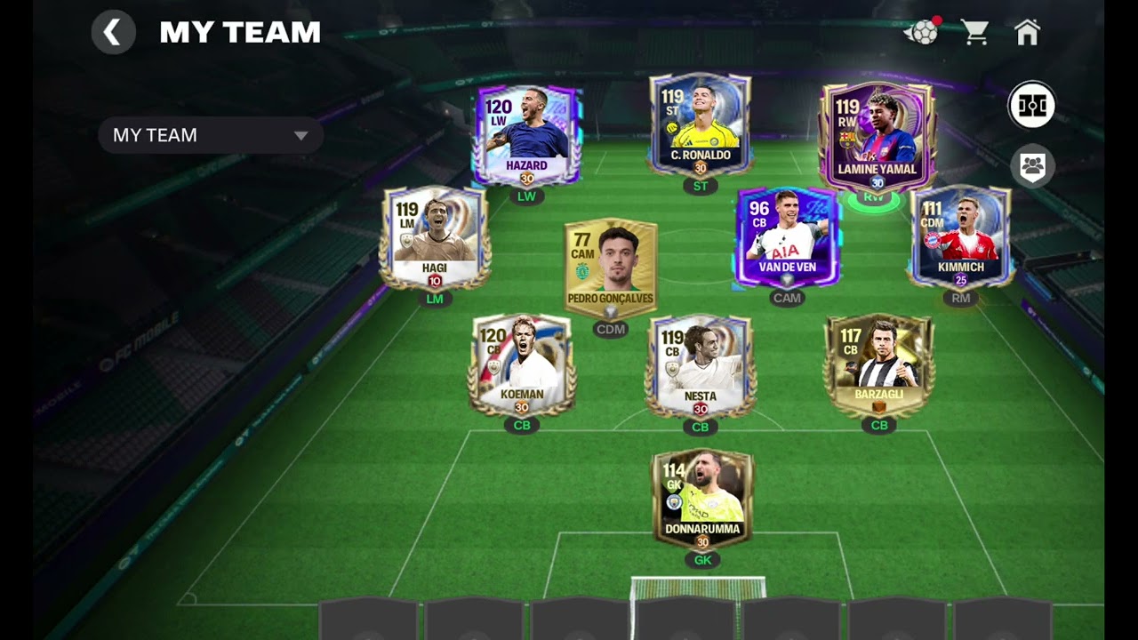 Rate my team fc mobile 