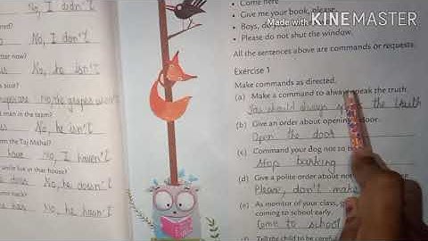 Class 4, Grammar, chapter 5 :Commands