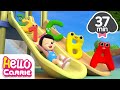 Sliding alphabet  more abc song  123 song  hello carrie kids song compilation 2