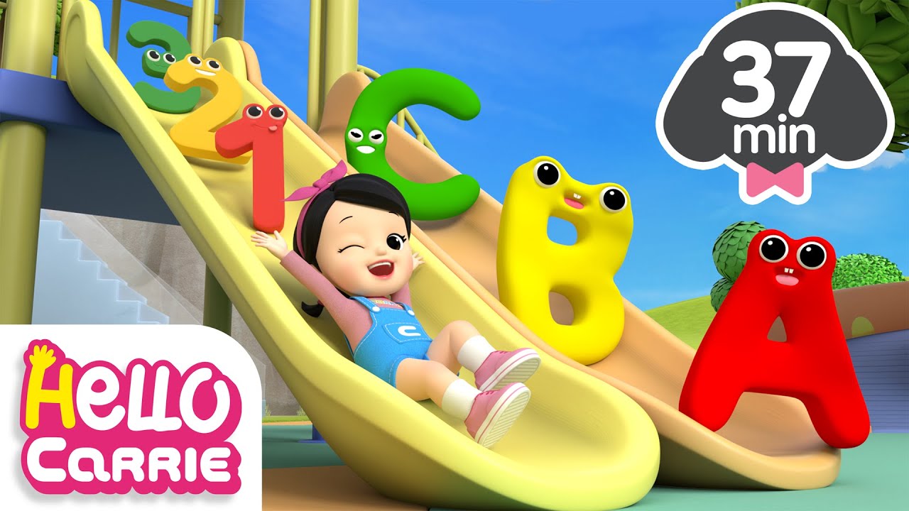 Sliding Alphabet  More ABC Song  123 song  Hello Carrie Kids Song Compilation  2