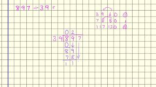 Division - Long division (897 ÷ 39)