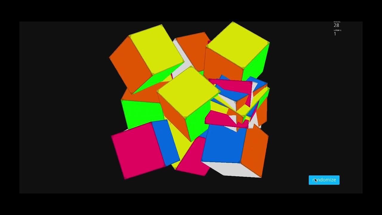 3D Cubes Demo by Python Ursina（add Random button) - YouTube