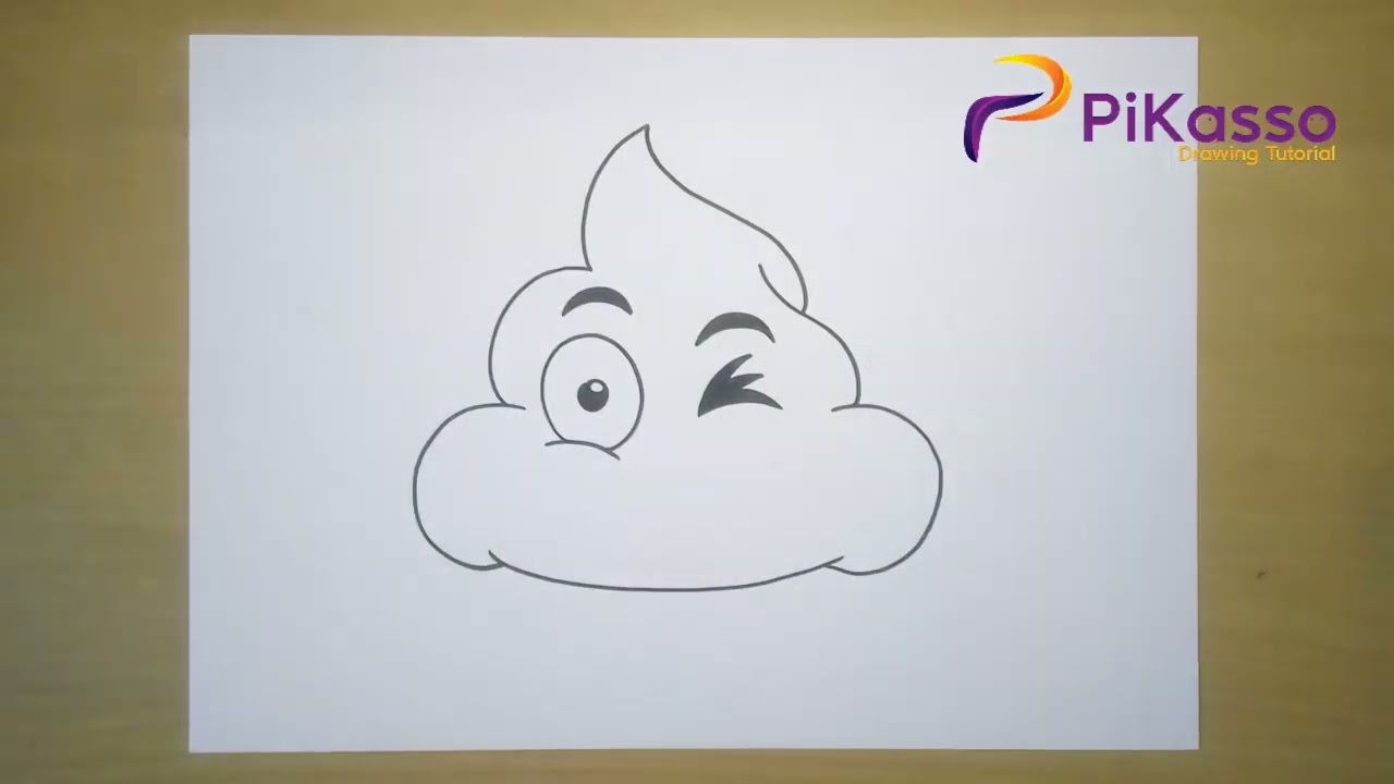 a Poop Emoji Easy Drawing Tutorial