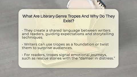 What Are Literary Genre Tropes And Why Do They Exist? - The Prose Path