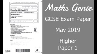 Edexcel GCSE Maths May 2019 1H Exam Paper Walkthrough screenshot 3