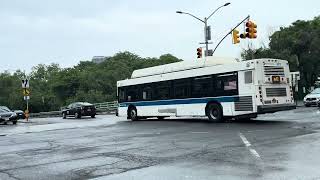 MTA | 2012 C40LF #323 On The Bx11 Entering Washington Bridge From 181st