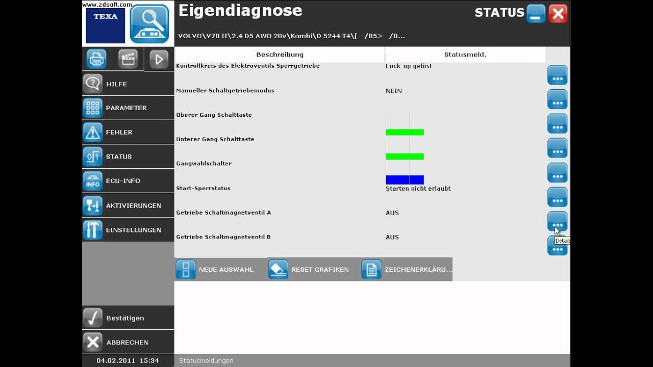 TEXA IDC4 Volvo V70 D5 Automatic - YouTube