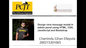 Design view message modal in admin panel using HTML, CSS, JavaScript and Bootstrap