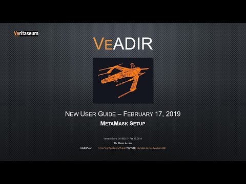 Veritaseum's VeADIR New User Guide - MetaMask