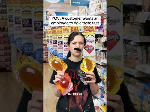 CUSTOMER MADE THE EMPLOYEE TRY WEIRD SWEETS