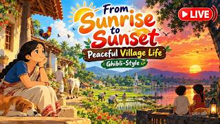 Download lagu 🌅 You Won’t Want to Leave This Village… 😌🌾 | Sunrise to Sunset | Ghibli-Style LIVE