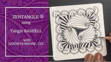 Zentangle® Mini Project with Tangle RASHELL for beginners