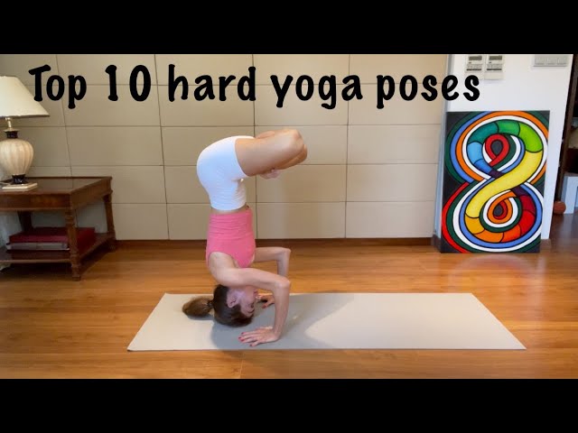 Top 10 hardest yoga poses with names 🧘‍♀️ 5 min Advanced yoga asanas with  transitions 
