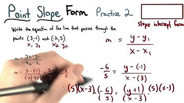 Point Slope Practice 2 - Visualizing Algebra