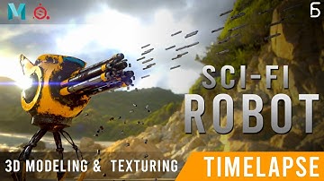 3D Modeling Timelapse Maya  | Sci-Fi Robot | FS CREATiON