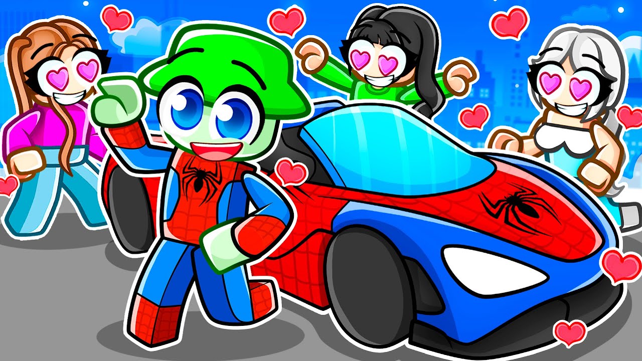 Draguer des FILLES grâce à ma voiture SPIDERMAN sur Roblox Driving EMPIRE !