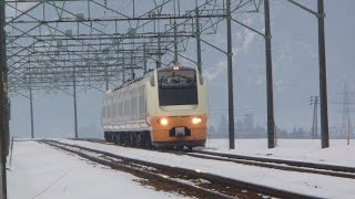 上越線 E653系U107編成臨時快速十日町雪まつり号　五日町→六日町にて
