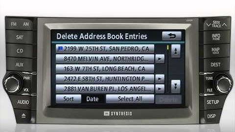 2011 Avalon Navigation - Delete a Marked Point