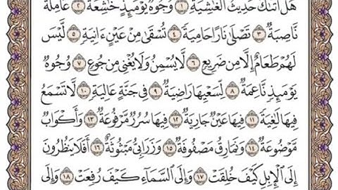 سورة الغاشية مكتوبة - عبدالرحمن مسعد