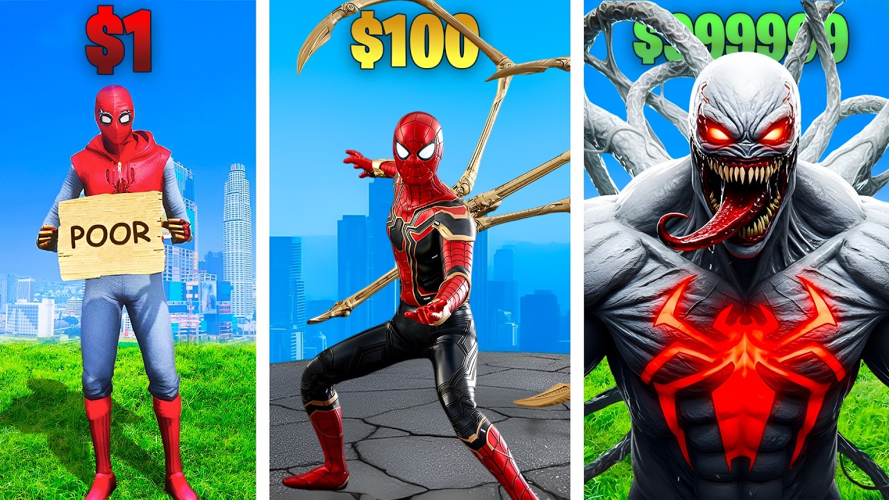 Stealing Powerful Spiderman Suits In Gtav !