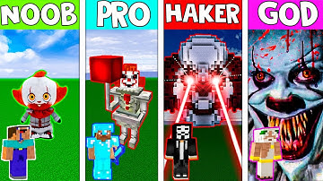 Minecraft - NOOB vs PRO vs HACKER vs GOD : CLOWN PENNYWISE SCARY CHALLENGE ! AMV SHORT Animation